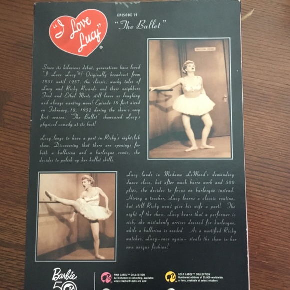I love Lucy Barbie by Mattel, Episode 19, “The Ballet” - Picture 3 of 4